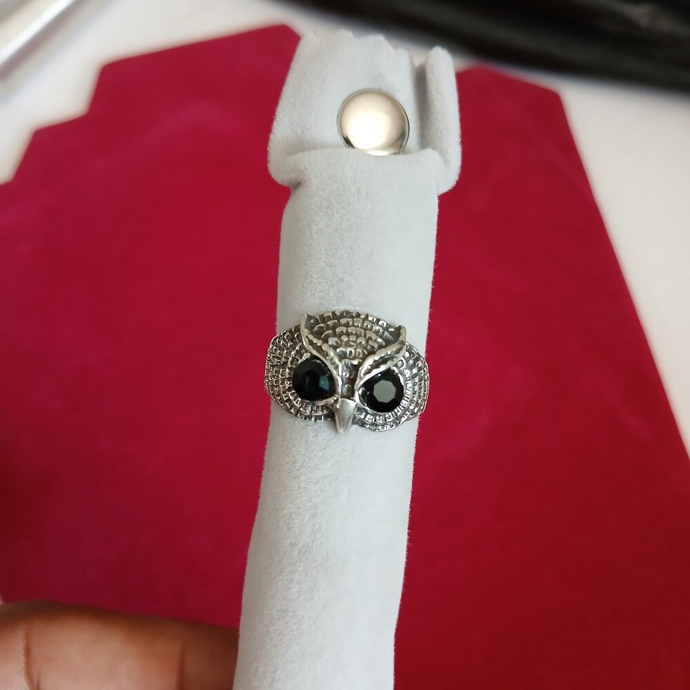 Black Eyed Owl Ring